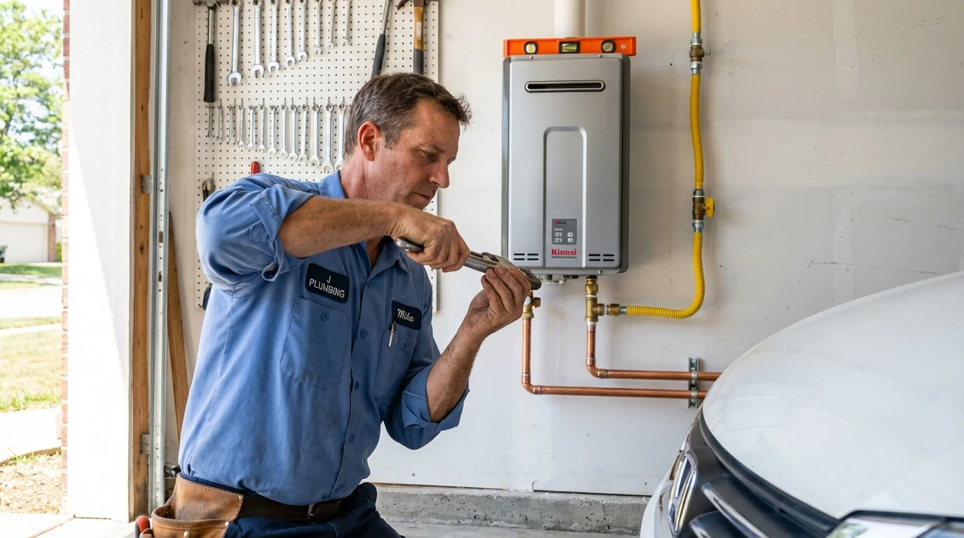 Tankless water heater installation by a Johns Plumbing LLC plumber in John Day